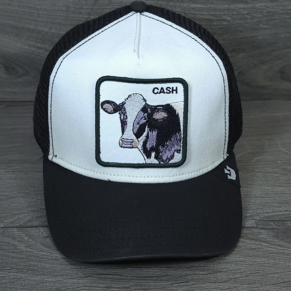Goorin Bros The Farm Cash Hat Cap Snap Back One Size Black Mens Animal Trucker